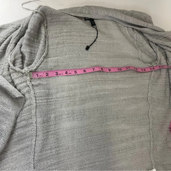 Express Sweater Womens Size Small Gray Silver Open Front Drape Cardigan NWOT - Picture 6 of 8